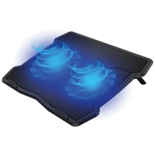 Chladící podložka pro notebook 2x ventilátor 2xUSB černá