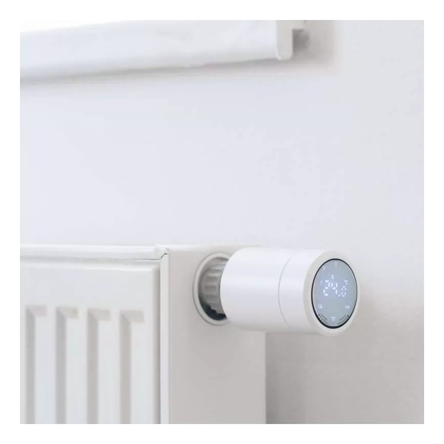 Chytrá termostatická hlavice s LCD displejem GoSmart M30x1,5 2xAA/1,5V Tuya