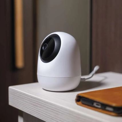 Chytrá vnitřní otočná kamera se senzorem pohybu GoSmart 5V Wi-Fi Tuya bílá