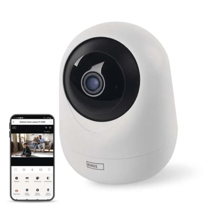 Chytrá vnitřní otočná kamera se senzorem pohybu GoSmart 5V Wi-Fi Tuya bílá