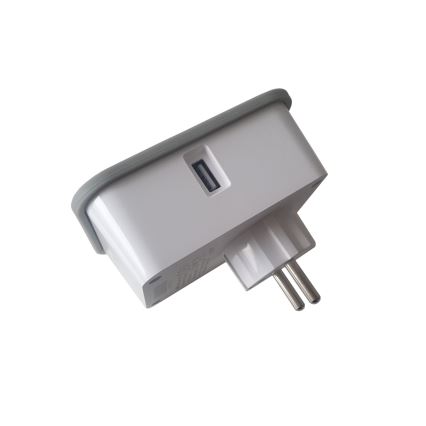 Chytrá zásuvka s měřením spotřeby 3680W/230V + 2xUSB/12W/5V Wi-Fi