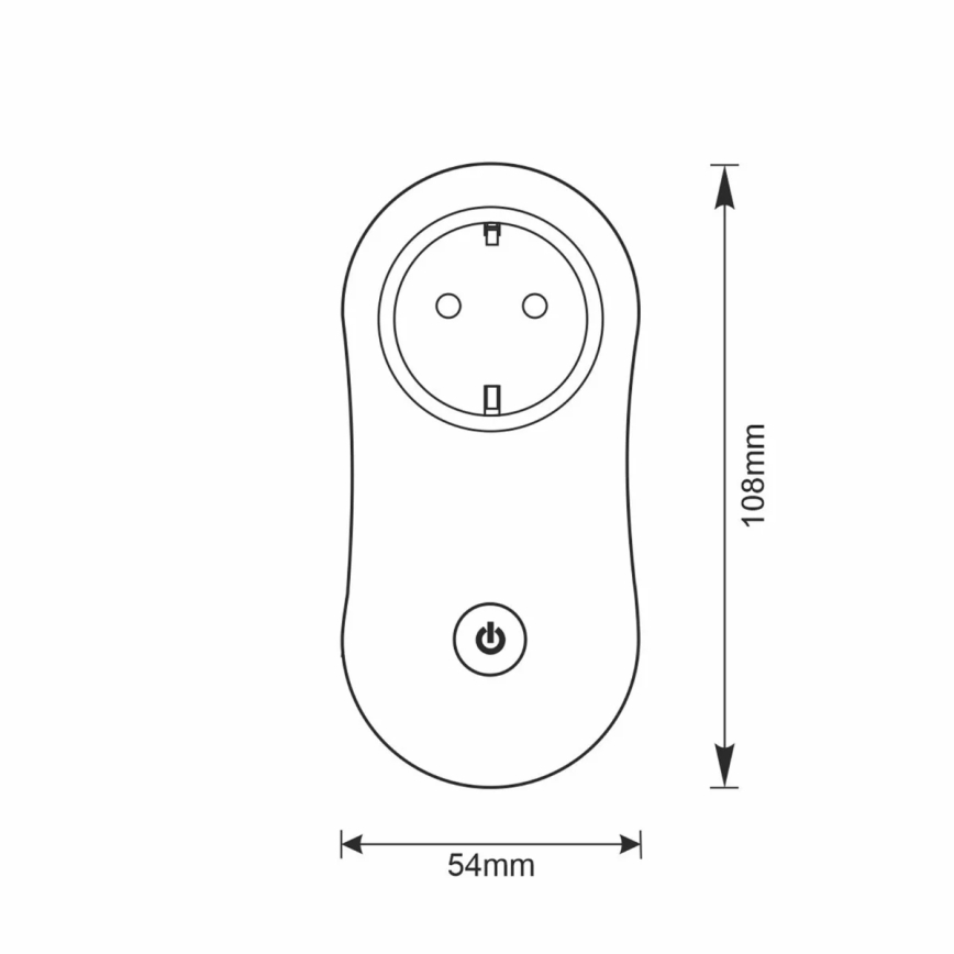 Chytrá zásuvka SMART 3400W/230V Wi-Fi Tuya + USB SCHUKO