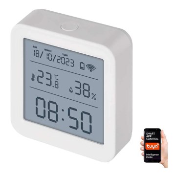 Chytrý digitální teploměr GoSmart 3xAAA Tuya bílá