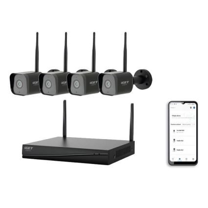 Chytrý kamerový systém + 4x kamera se senzorem 2K+ 12V IP65 Wi-Fi Tuya