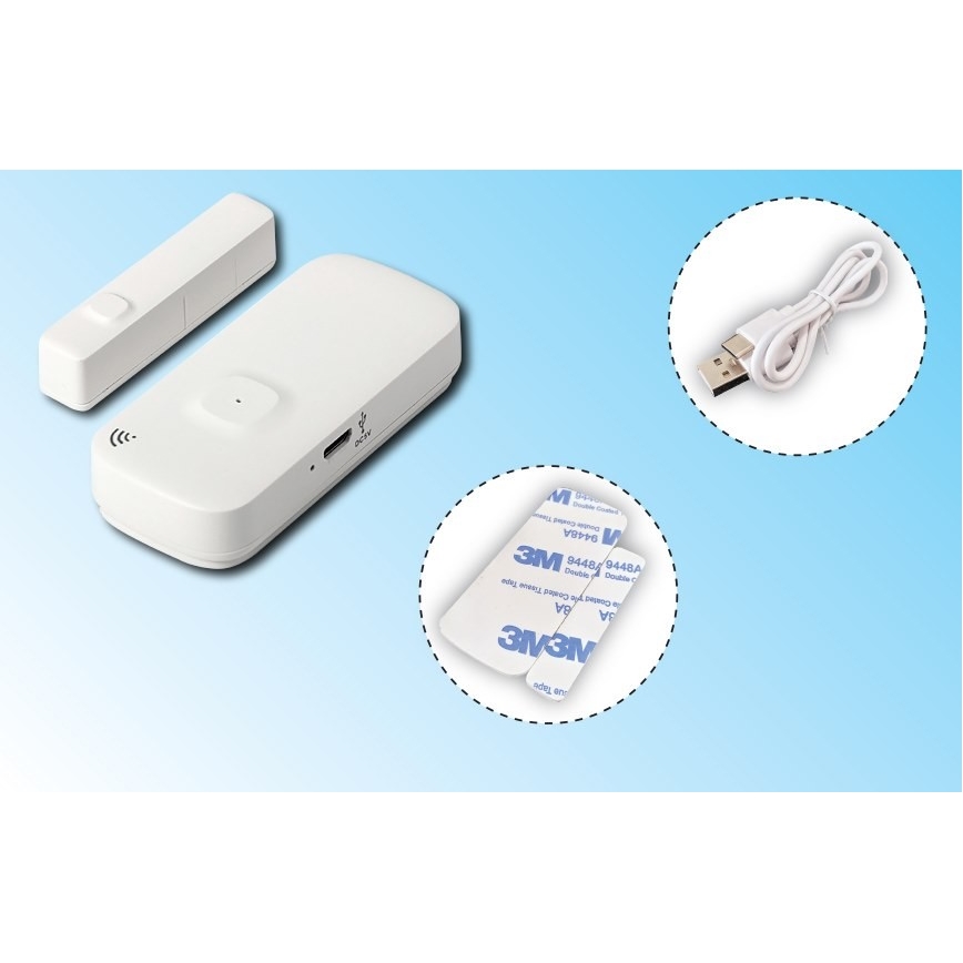 Chytrý senzor oken a dveří 3,7V 500 mAh Wi-Fi Tuya