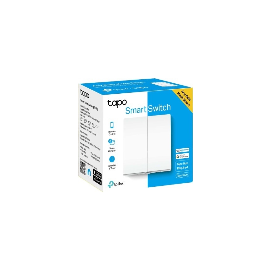 Chytrý světelný vypínač dvoutlačítkový 2xAAA