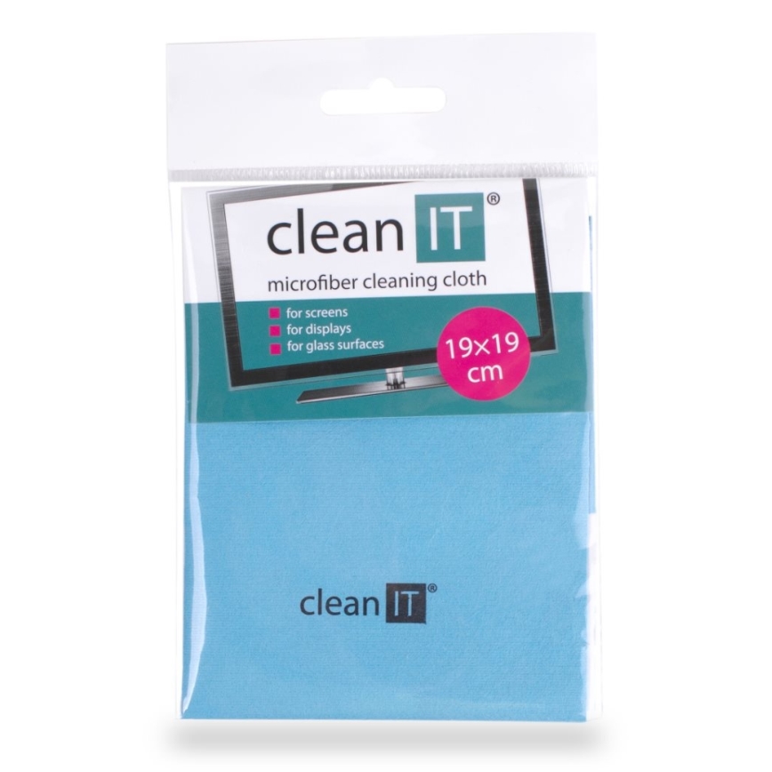 CLEAN IT CL-710 - Čisticí utěrka z mikrovlákna 19x19 cm modrá