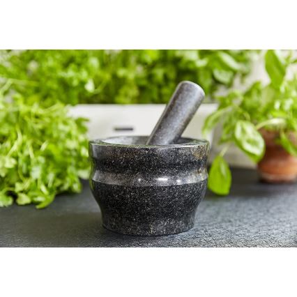 Cole&Mason - Granitový hmoždíř s tloučkem GRANITE pr. 18 cm žula/černá