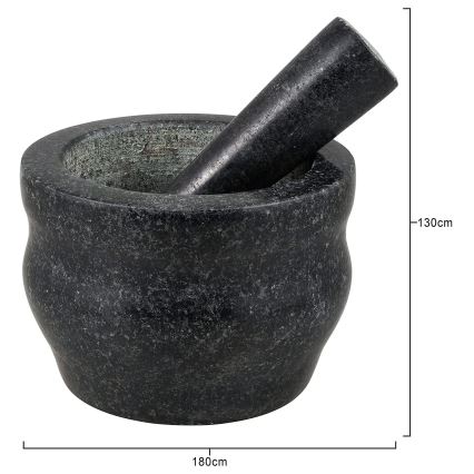 Cole&Mason - Granitový hmoždíř s tloučkem GRANITE pr. 18 cm žula/černá