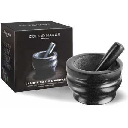 Cole&Mason - Granitový hmoždíř s tloučkem GRANITE pr. 18 cm žula/černá