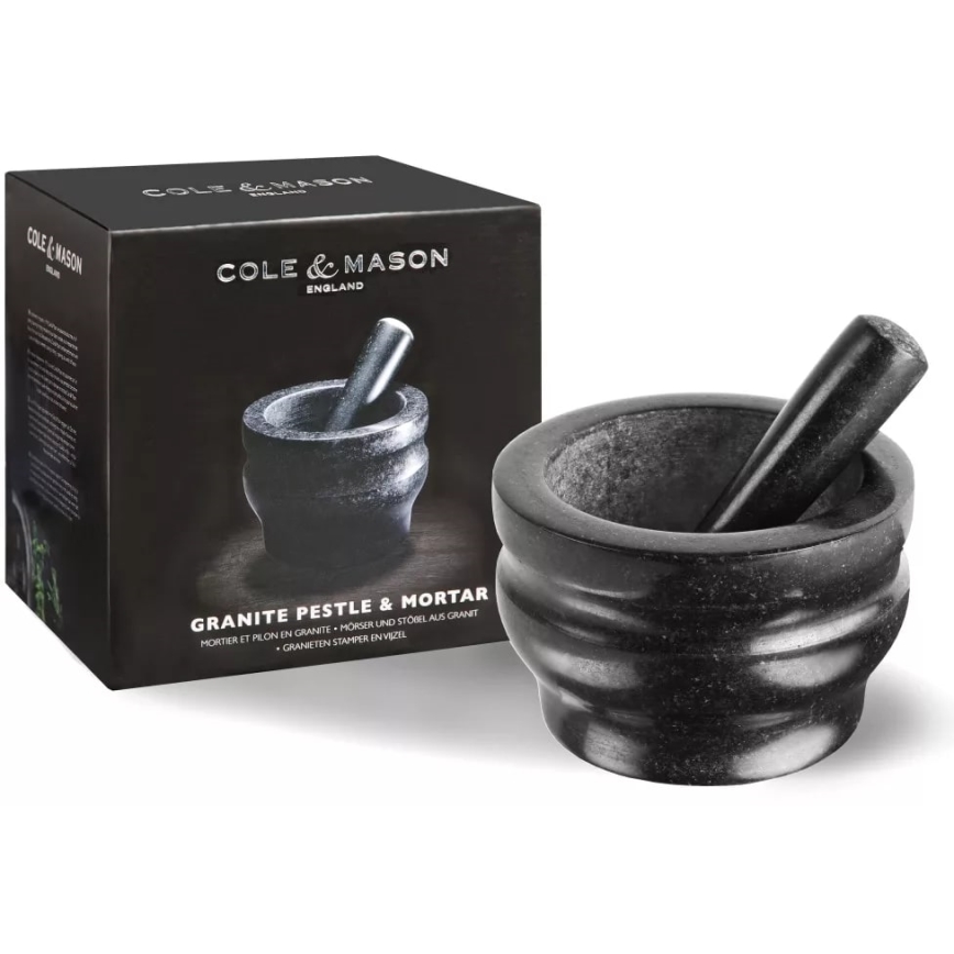 Cole&Mason - Granitový hmoždíř s tloučkem GRANITE pr. 18 cm žula/černá
