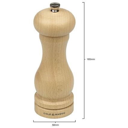 Cole&Mason - Mlýnek na pepř CAPSTAN BEECH buk 16,5 cm