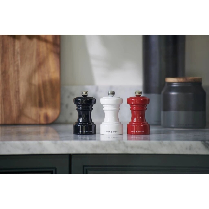 Cole&Mason - Mlýnek na pepř HOXTON 10,4 cm buk/lesklá bílá