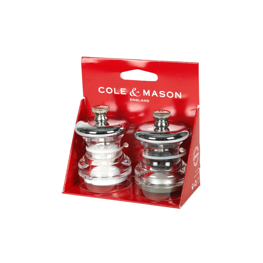 Cole&Mason - Sada mlýnků na sůl a pepř BUTTON 2 ks 6,5 cm