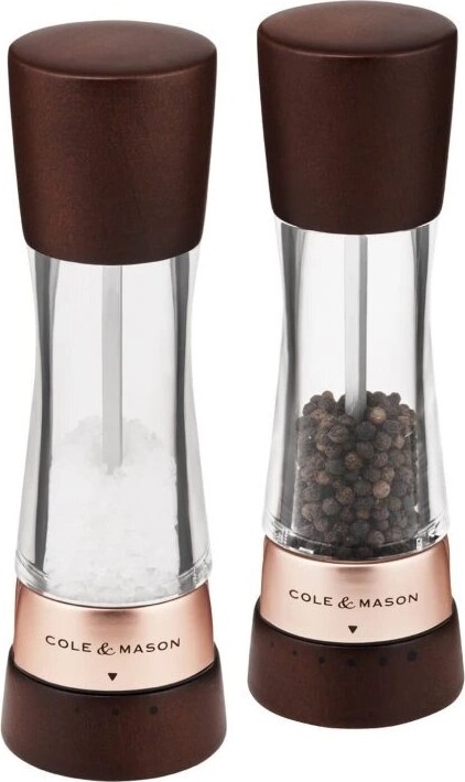 Cole&Mason - Sada mlýnků na sůl a pepř DERWENT 2 ks 19 cm buk/hnědá