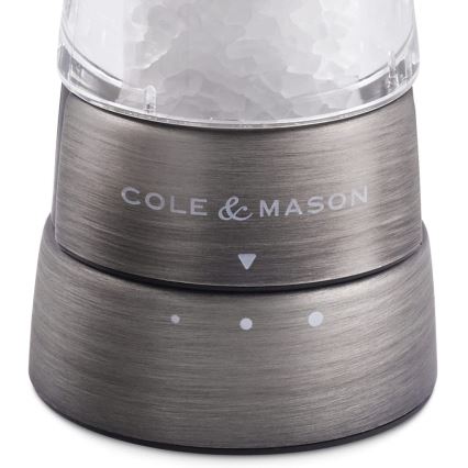 Cole&Mason - Sada mlýnků na sůl a pepř DERWENT 2 ks 19 cm matný chrom