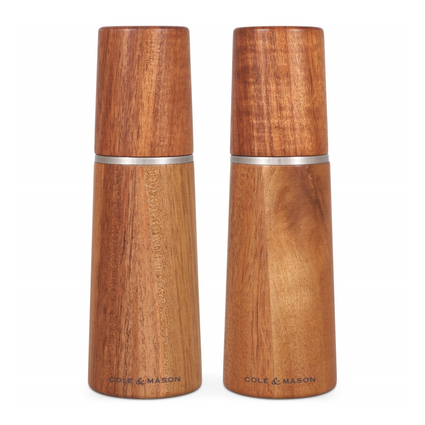 Cole&Mason - Sada mlýnků na sůl a pepř MARLOW akácie 2 ks 18,5 cm
