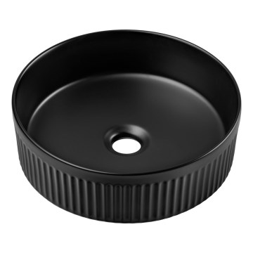 COMAD BEYOND 2 BLACK ( E-6565 ) - Umyvadlo na desku BEYOND pr. 36 cm keramika/matná černá