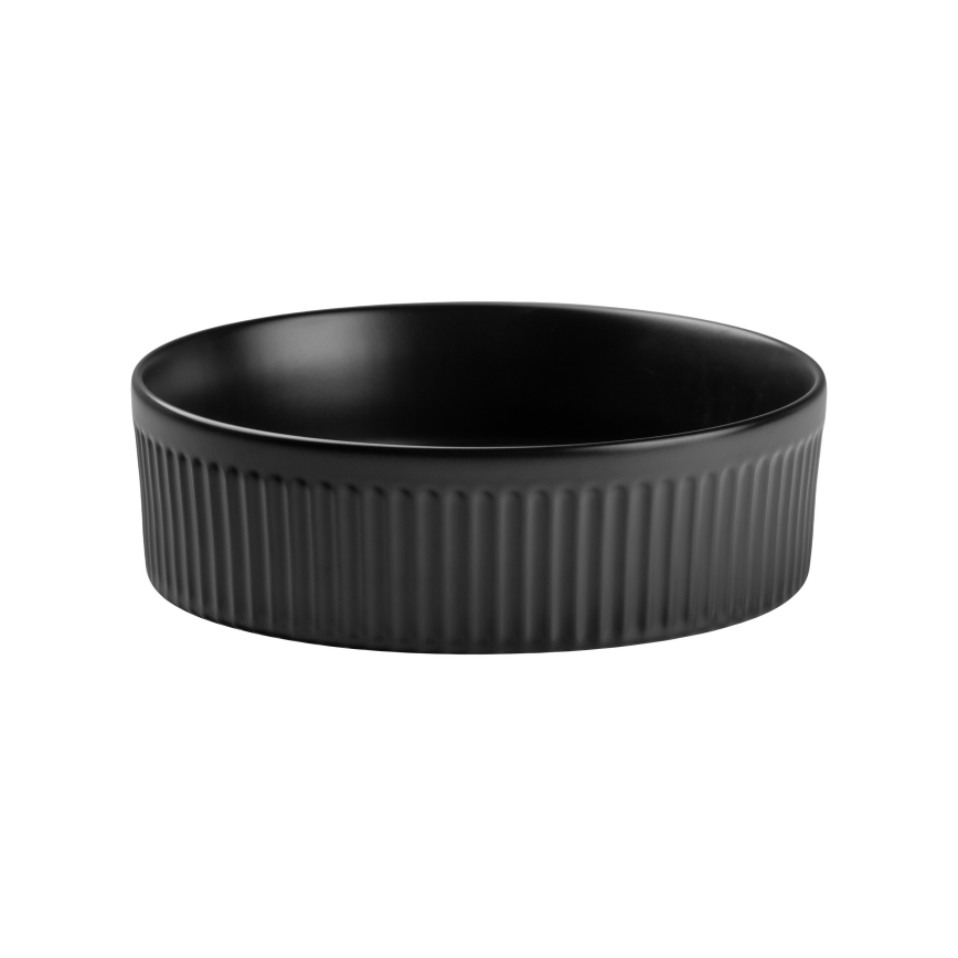 COMAD BEYOND 2 BLACK ( E-6565 ) - Umyvadlo na desku BEYOND pr. 36 cm keramika/matná černá