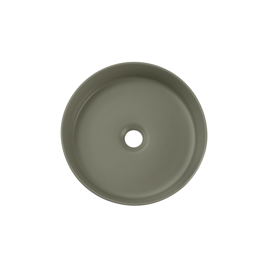 COMAD BEYOND 2 OLIVER GREEN ( E-6565 ) - Umyvadlo na desku BEYOND pr. 36 cm keramika/matná zelená