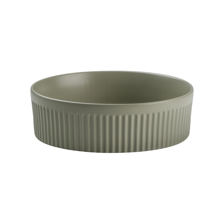 COMAD BEYOND 2 OLIVER GREEN ( E-6565 ) - Umyvadlo na desku BEYOND pr. 36 cm keramika/matná zelená