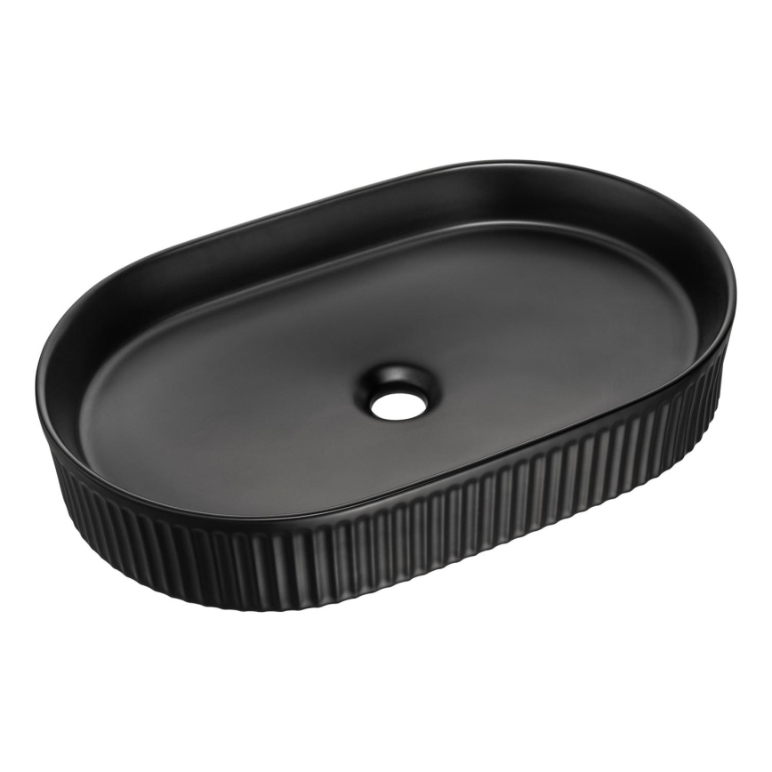 COMAD BEYOND 3 BLACK ( E-6531 ) - Umyvadlo na desku BEYOND 56x36 cm keramika/matná černá
