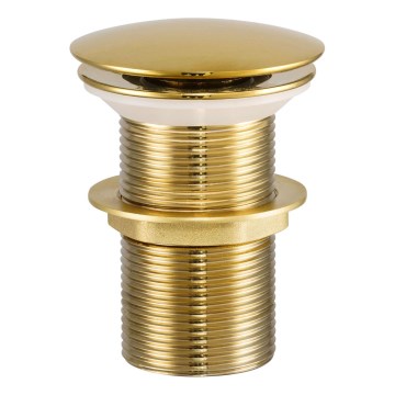 COMAD CLICK-CLACK T201G-3 - Umyvadlová výpusť CLICK-CLACK pr. 7 cm lesklá zlatá