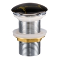 COMAD CLICK-CLACK T201M-B12-3 - Umyvadlová výpusť CLICK-CLACK pr. 7 cm matná černá