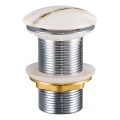 COMAD CLICK-CLACK T201M-W3-3 - Umyvadlová výpusť CLICK-CLACK pr. 7 cm matná bílá