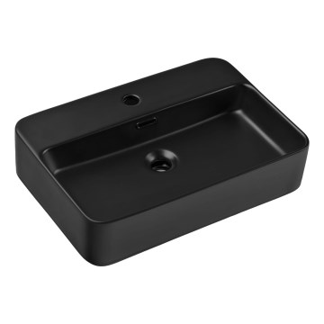 COMAD TRUST 2 BLACK ( E-6282 ) - Umyvadlo na desku TRUST 55x38 cm keramika/matná černá