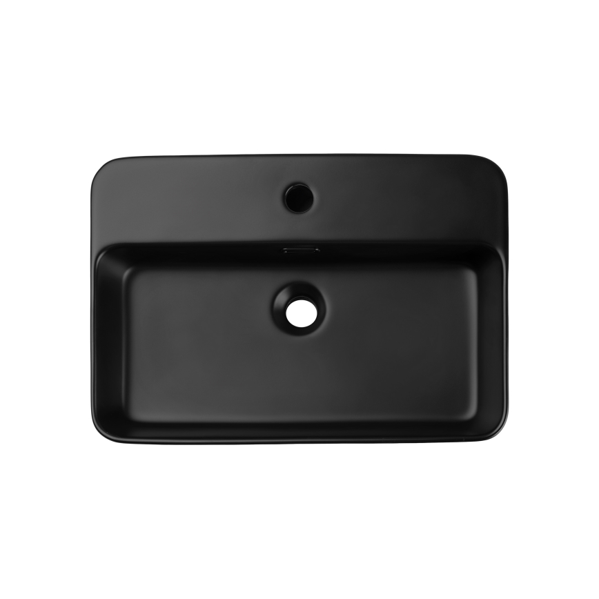 COMAD TRUST 2 BLACK ( E-6282 ) - Umyvadlo na desku TRUST 55x38 cm keramika/matná černá