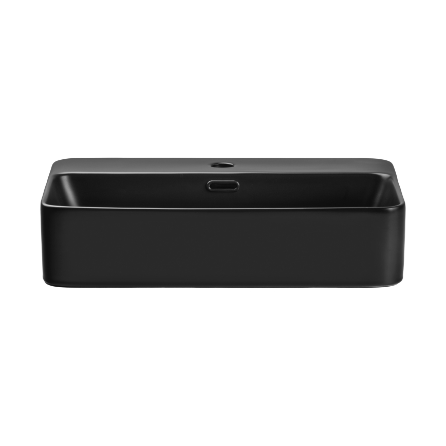 COMAD TRUST 2 BLACK ( E-6282 ) - Umyvadlo na desku TRUST 55x38 cm keramika/matná černá