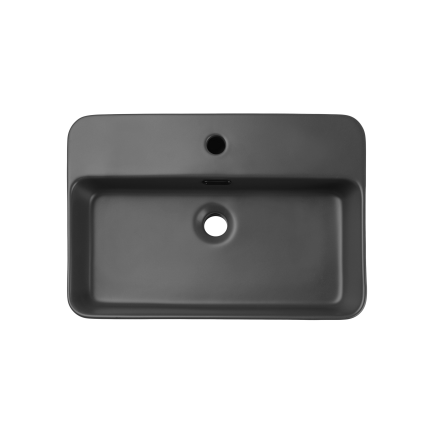 COMAD TRUST 2 MATT DARK GREY ( E-6282 ) - Umyvadlo na desku TRUST 55x38 cm keramika/matná šedá