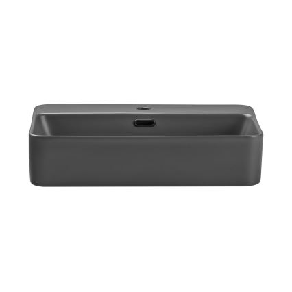 COMAD TRUST 2 MATT DARK GREY ( E-6282 ) - Umyvadlo na desku TRUST 55x38 cm keramika/matná šedá