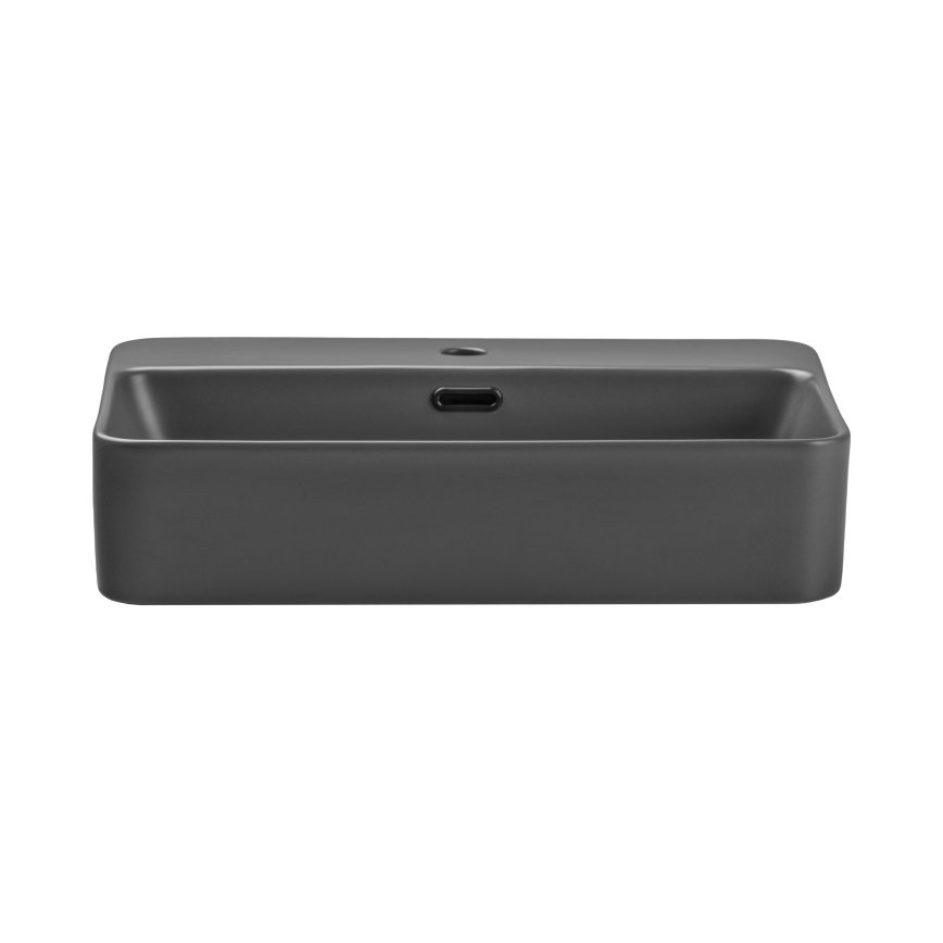 COMAD TRUST 2 MATT DARK GREY ( E-6282 ) - Umyvadlo na desku TRUST 55x38 cm keramika/matná šedá
