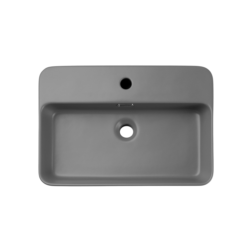 COMAD TRUST 2 MATT LIGHT GREY ( E-6282 ) - Umyvadlo na desku TRUST 55x38 cm keramika/matná šedá