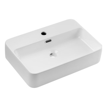 COMAD TRUST 2 WHITE ( E-6282 ) - Umyvadlo na desku TRUST 55x38 cm keramika/lesklá bílá