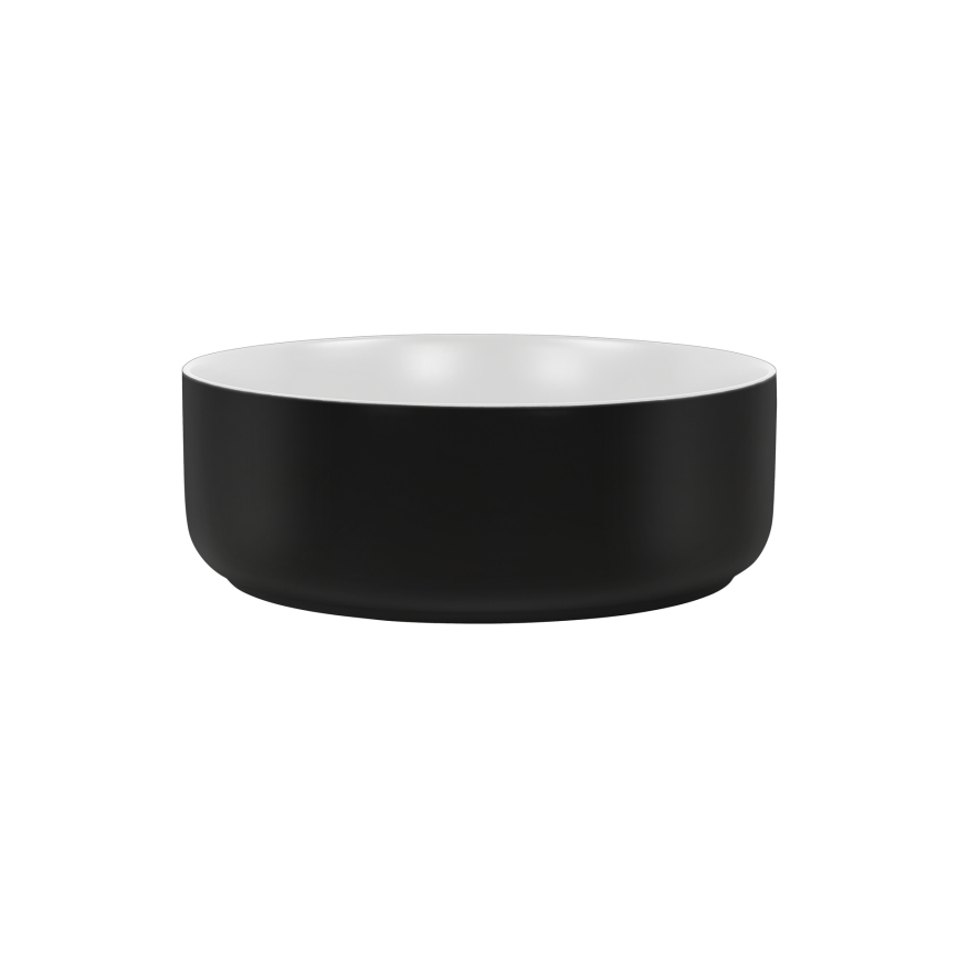 COMAD UM-6259 SIMPLE 8. - Umyvadlo na desku SIMPLE pr. 36 cm keramika/matná bílá/matná černá