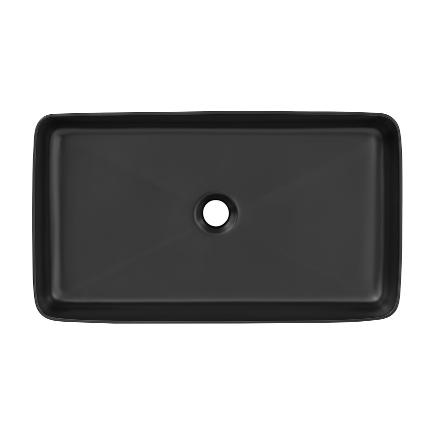 COMAD UM-6275 SLIM 60 BLACK DP - Umyvadlo na desku SLIM 61x34 cm keramika/matná černá