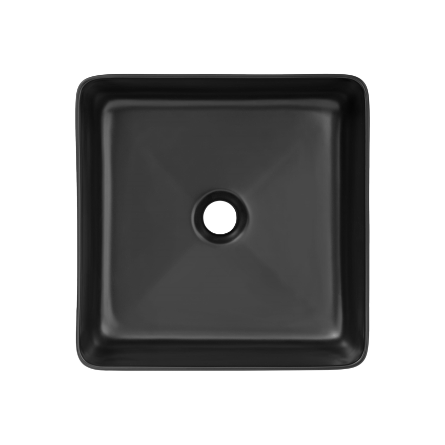 COMAD UM-6276 SLIM 40 BLACK DP - Umyvadlo na desku SLIM 37x37 cm keramika/matná černá
