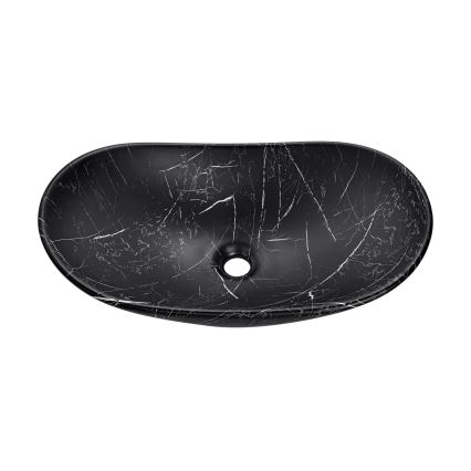 COMAD UN-LENA-MB2 - Umyvadlo na desku LENA 61,5x36 cm keramika/matná černá