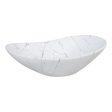 COMAD UN-LENA-MW17 - Umyvadlo na desku LENA 61,5x36 cm keramika/matná bílá