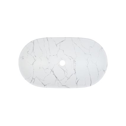 COMAD UN-LENA-MW17 - Umyvadlo na desku LENA 61,5x36 cm keramika/matná bílá