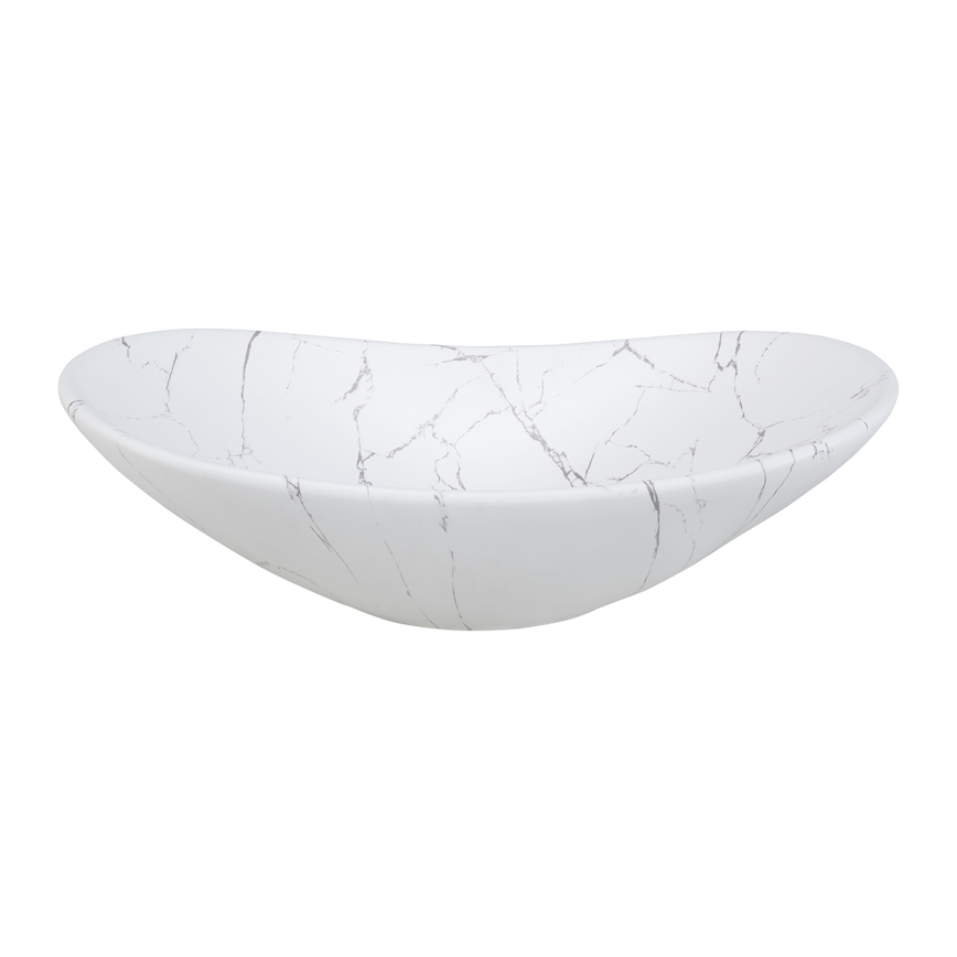 COMAD UN-LENA-MW17 - Umyvadlo na desku LENA 61,5x36 cm keramika/matná bílá