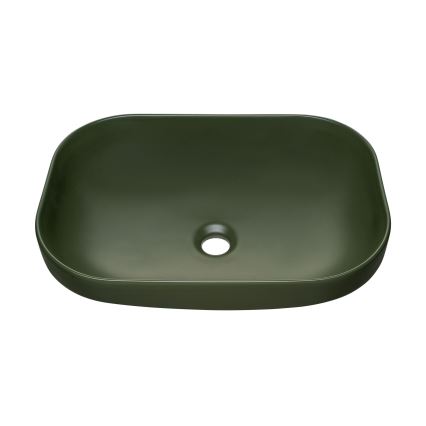 COMAD UN-NELI-MFG - Umyvadlo na desku NELI 50,4x35,2 cm keramika/matná zelená