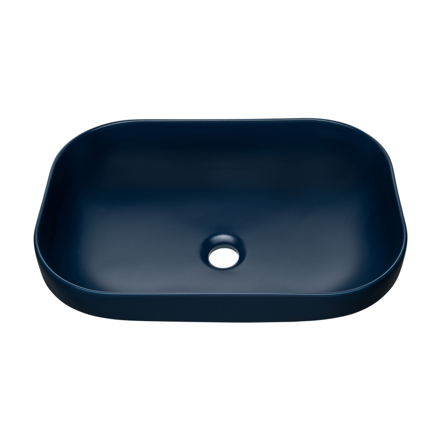 COMAD UN-NELI-MNB - Umyvadlo na desku NELI 50,4x35,2 cm keramika/matná námořnická modrá