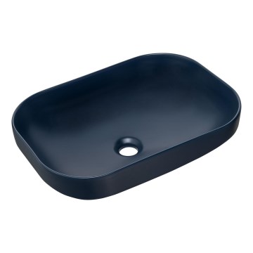 COMAD UN-NELI-MNB - Umyvadlo na desku NELI 50,4x35,2 cm keramika/matná námořnická modrá