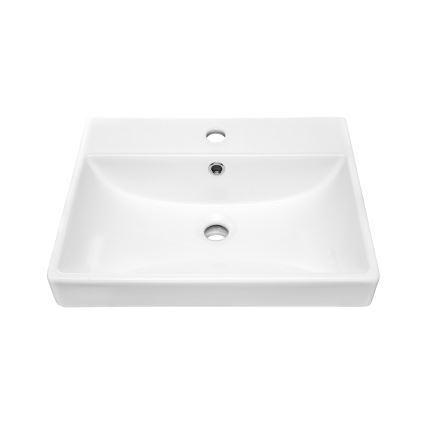 COMAD UN-RITA-GW-60 - Umyvadlo na desku RITA 60x40 cm keramika/lesklá bílá