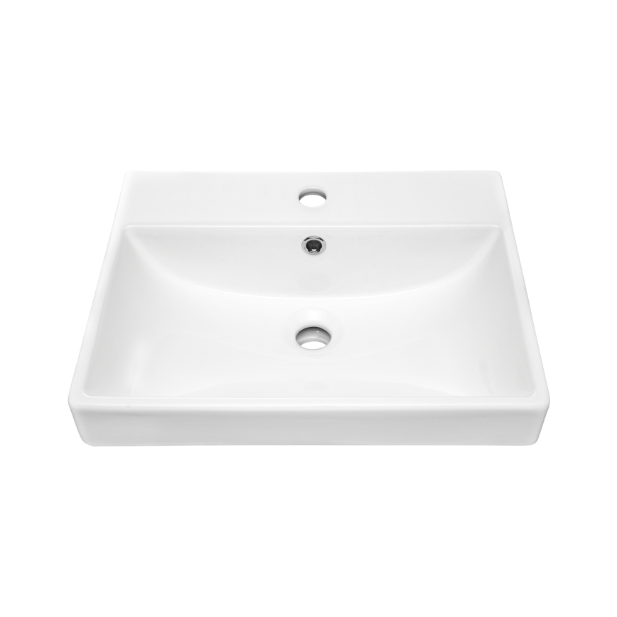 COMAD UN-RITA-GW-60 - Umyvadlo na desku RITA 60x40 cm keramika/lesklá bílá