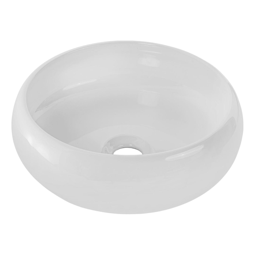 COMAD UN-WIKI-SW - Umyvadlo na desku WIKI pr. 36 cm keramika/lesklá bílá